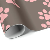 カスタムHolographic Pet Puppy Paw Print ラッピングペーパー (ロールコーナー)