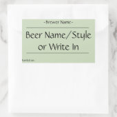 カスタムHome Brew Beerボトルラベル（長方形） 長方形シール (バッグ)