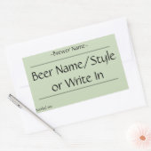 カスタムHome Brew Beerボトルラベル（長方形） 長方形シール (封筒)