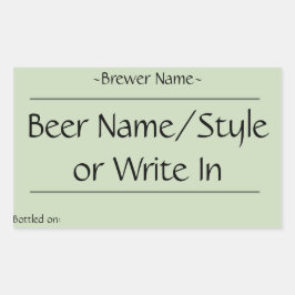 カスタムHome Brew Beerボトルラベル（長方形） 長方形シール