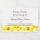 カスタムHoney Bee Huminic 3" x 2"食品ラベル フードラベル (シングルラベル)