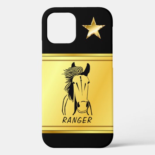 カスタムHorse Apple IPhone 12 (タフ)電話ケース Case-Mate iPhoneケース (裏面)