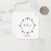 カスタムHummingbirdサンキューフラットノートカード ノートカード (正面/裏面インサイチュ)