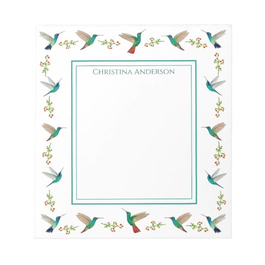 カスタムHummingbirdメモ帳 ノートパッド (正面)