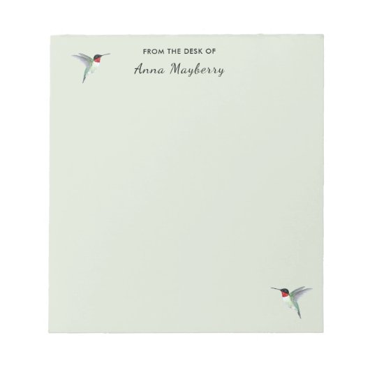 カスタムHummingbirdメモ帳 ノートパッド (正面)