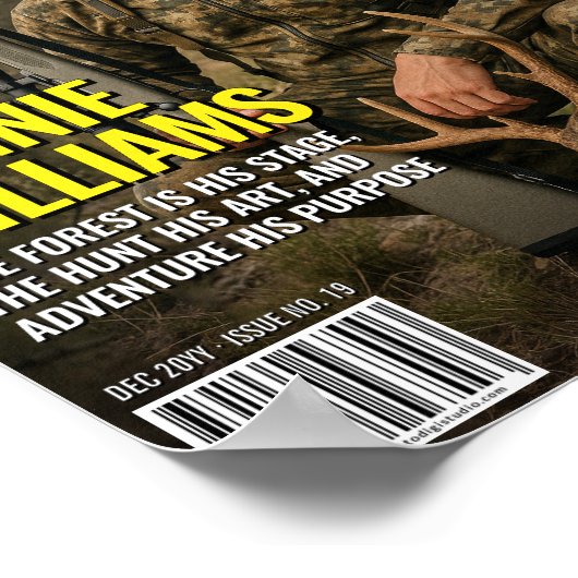 カスタムHUNTERマガジンカバーパーソナライズされた狩り ポスター (角)