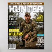 カスタムHUNTER雑誌表紙 オーダーメイドの狩猟デザイン ポスター (正面)