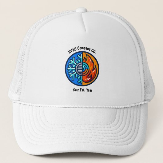 カスタムHVAC会社トラッカーハット キャップ (正面)