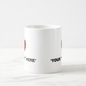 カスタムIのハートのコーヒー・マグ コーヒーマグカップ (中央)