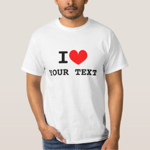 カスタムiハート文字tシャツ 自分のT型を作成 Tシャツ