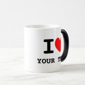 カスタムIハート11オズの白黒のモーフィングマグ モーフィングマグカップ (正面右)