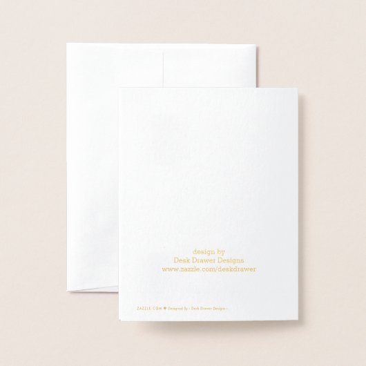 カスタムI愛あおもしろいなたのベビーバレンタイン引用文 箔カード (裏面封筒付き)