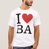 カスタムI ❤️ Love BA (ビジネス分析スタッフ) Tシャツ (正面)