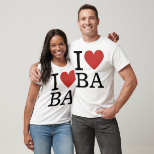 カスタムI ❤️ Love BA (ビジネス分析スタッフ) Tシャツ