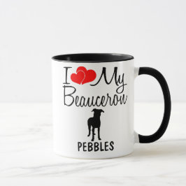 カスタムI Love My Beauceron マグカップ