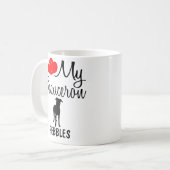 カスタムI Love My Beauceron マグカップ (正面左)