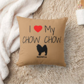 カスタムI Love My Chow Chaw クッション (ブランケット)