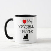 カスタムI Love My Yorkshire Terrier マグカップ (左)