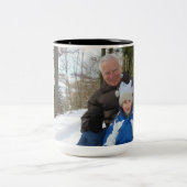 カスタムI love you Grandpa写真 ツートーンマグカップ (中央)