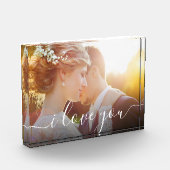 カスタムI love you Script Photo memory フォトブロック (左)