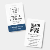 カスタムIDカードQRコード会社従業員名タグ バッジ (正面＆裏面)