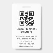 カスタムIDカードQRコード会社従業員名タグ バッジ (裏面)