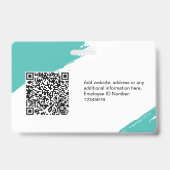 カスタムIDカーモダンドシンプルQRアークフォトブラシ バッジ (裏面)