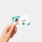 カスタムIDカーモダンドシンプルQRアークフォトブラシ バッジ (手持ち)