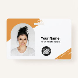 カスタムIDカーモダンドシンプルQRアークフォトブラシ バッジ