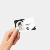 カスタムIDカーモダンドシンプルQRアークフォトブラシ バッジ (Handheld)