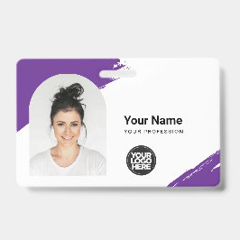 カスタムIDカーモダンドシンプルQRアークフォトブラシ バッジ