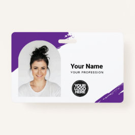 カスタムIDカーモダンドシンプルQRアークフォトブラシ バッジ