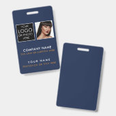 カスタムIDバッジ印刷する従業員IDフォトブルー バッジ (表裏)