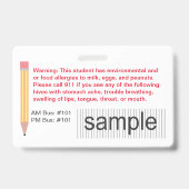 カスタムID学校学生証 バッジ (裏面)