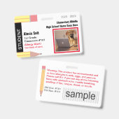 カスタムID学校学生証 バッジ (正面＆裏面)