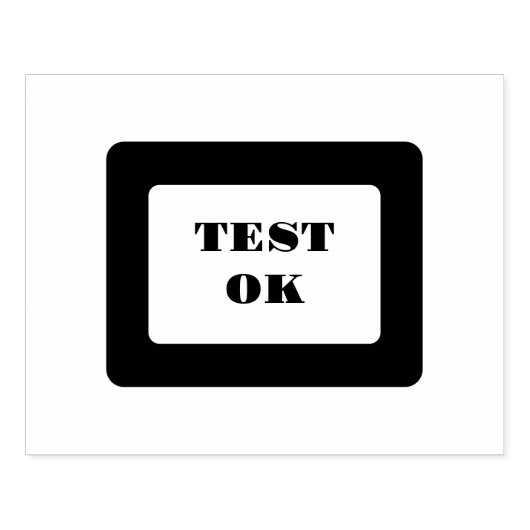 カスタムImpressionを使用したパッケージのOK文字テスト ラバースタンプ (インプリント)