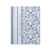 カスタムIndigoフローラレーフェイクスメモ帳またはジョッター ノートパッド (回転)