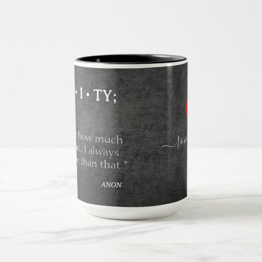 カスタムINFINITY Love you more Dictionary Definition マグカップ (中央)