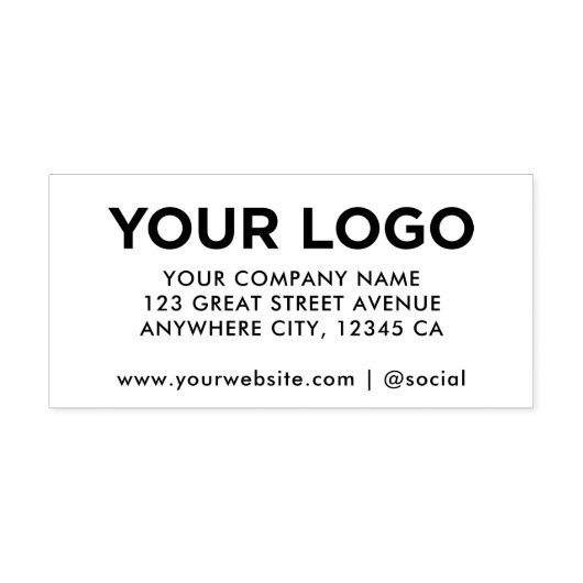 カスタムInlineロ企業のゴ差出人住所 セルフインキングスタンプ (デザイン)