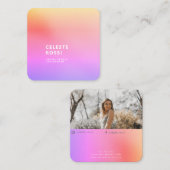 カスタムinstagramくもの巣有名人ファッションブロガー スクエア名刺 (正面/裏面)