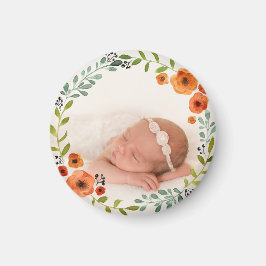 カスタムInstagramの写真 |水彩フローラリース マグネット