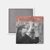 カスタムInstagramの写真 |独自のグリッター マグネット (正面/裏面)