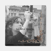 カスタムInstagramの写真 |独自の磁石を作成 マグネット (正面)