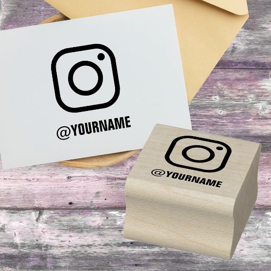 カスタムInstagramの名後を追前 ラバースタンプ