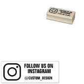 カスタムInstagramアドレスのスタンプ署名 ラバースタンプ (押印)