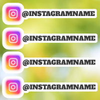 カスタムInstagramソーシャルメディアハンドル名ステッカー