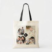 カスタムInstagramフォトコラージファミリーモノグラム トートバッグ (正面)