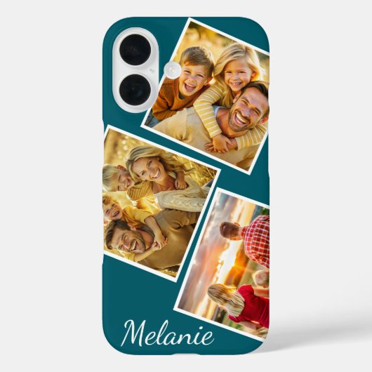 カスタムInstagramフォトコラージュの名パーソナライズされた前 Case-Mate iPhoneケース (裏面)