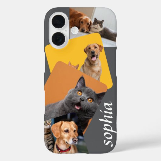 カスタムInstagramフォトコラージュの名パーソナライズされた前 Case-Mate iPhoneケース (裏面)
