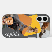 カスタムInstagramフォトコラージュの名パーソナライズされた前 Case-Mate iPhoneケース (裏面 (横))